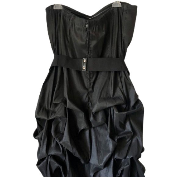 Torrid Black Sweetheart Strapless Bubble Hem Tiered Cocktail Dress - 22 - Picture 7 of 11